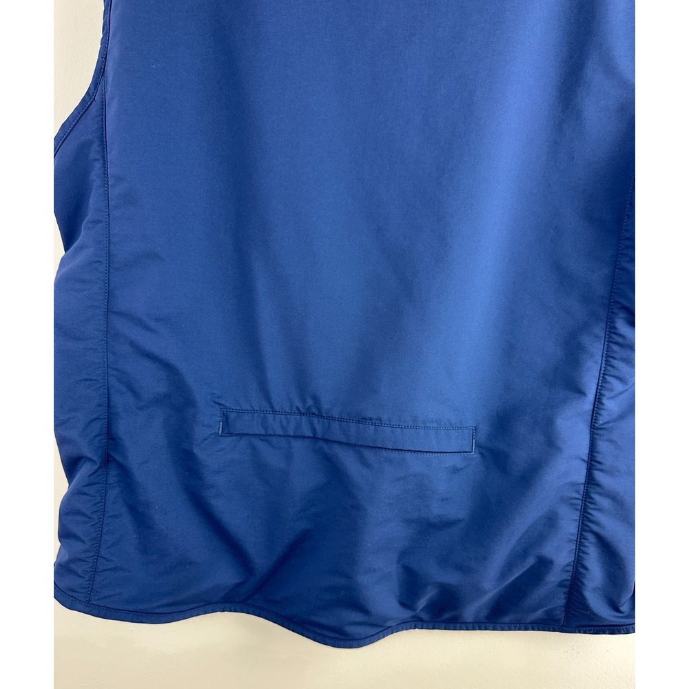Polo Golf Ralph Lauren Men's Large Vest Blue White Full Zip Y2K Golf Windbreaker - Picture 13 of 16